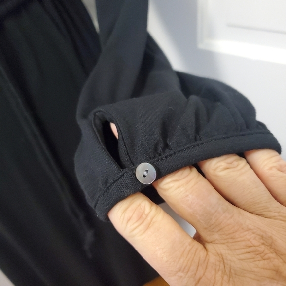 NWT J. Jill Black Midi Knit Dress Size Small, Stretch, Rope tie Belt - Picture 3 of 12